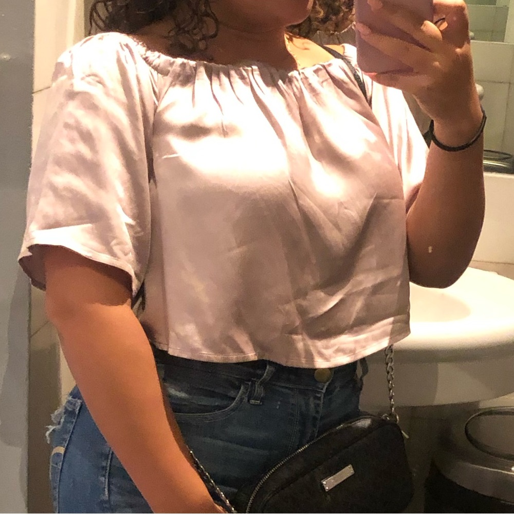 Satin crop top